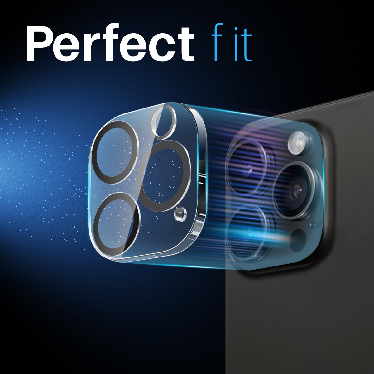 Protecteur d'objectif verre trempé iPhone 15 Pro (2 pièces)