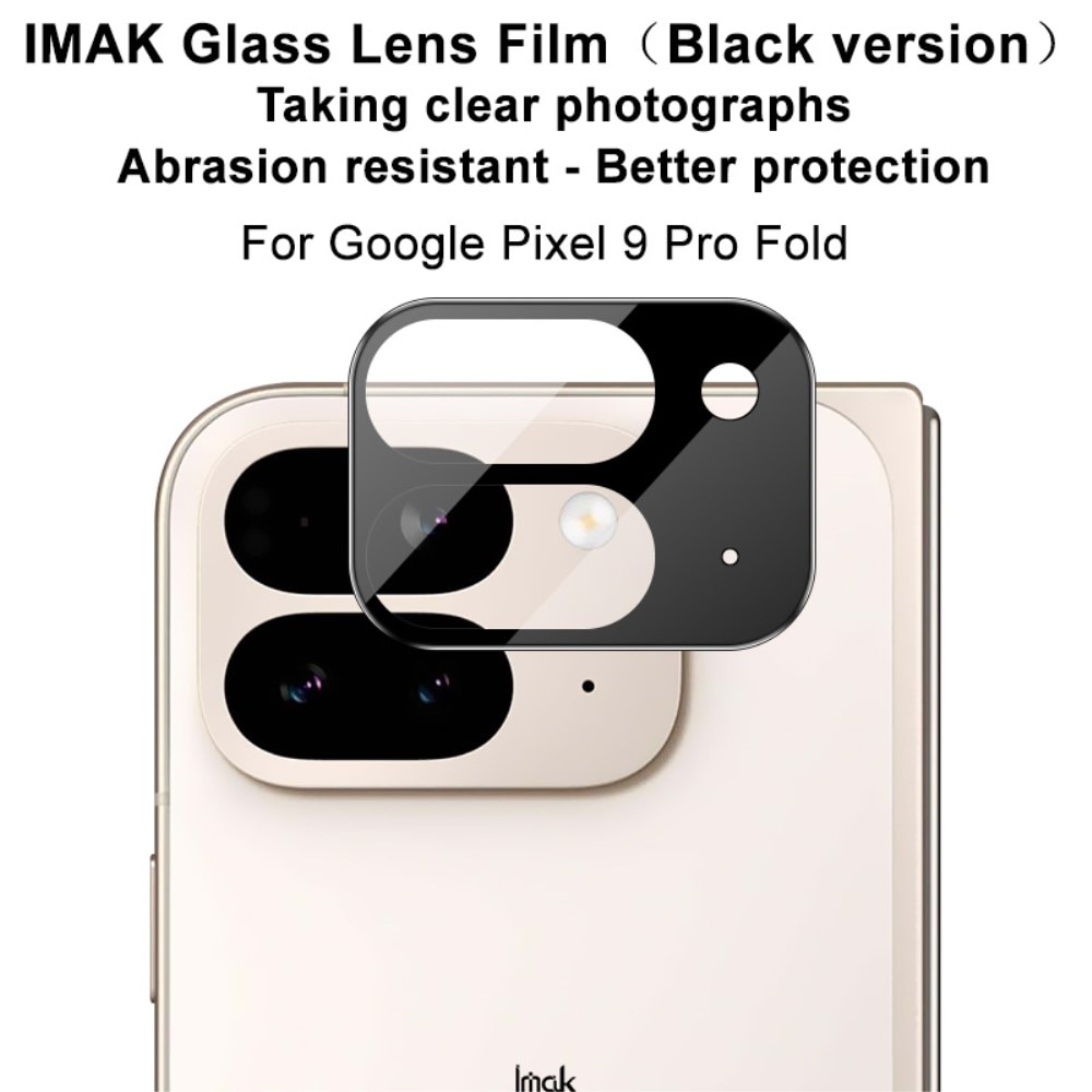 Protecteur de lentille en verre trempé 0,2 mm Google Pixel 9 Pro Fold, Noir