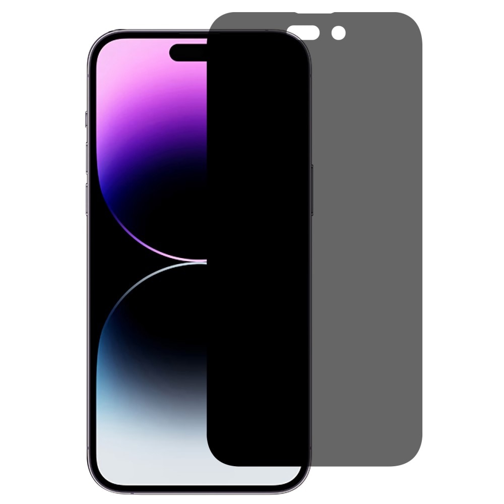 Protecteur d'écran de confidentialité en verre trempé iPhone 14 Pro Noir