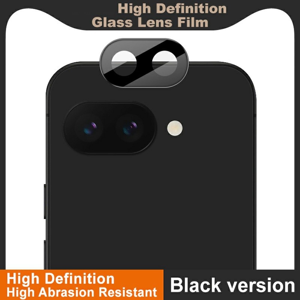 Protecteur de lentille en verre trempé 0,2 mm Google Pixel 9a, Noir