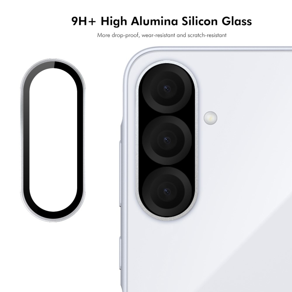 Protecteur d'objectif aluminium verre trempé Samsung Galaxy A36, Argent