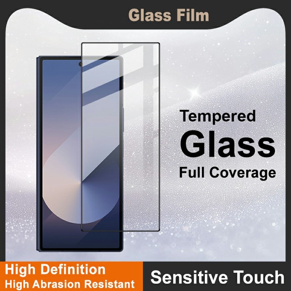 Protecteur d'écran complet verre trempé Samsung Galaxy Z Fold 7, noir