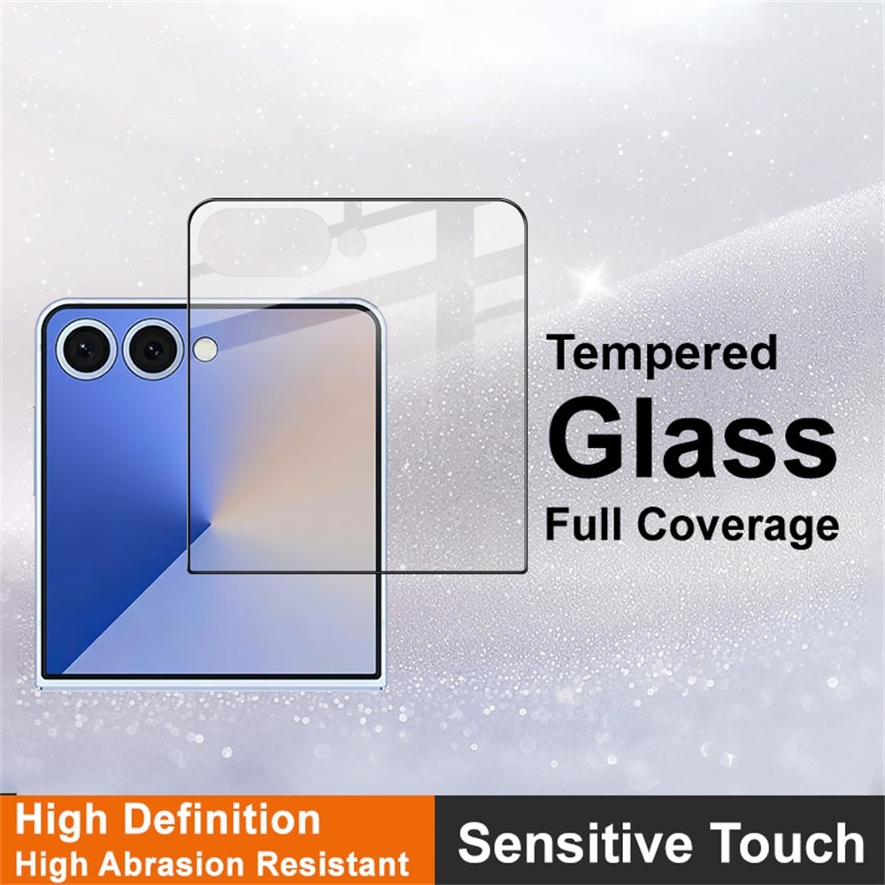 Protecteur d'écran complet verre trempé Samsung Galaxy Z Flip 7, noir