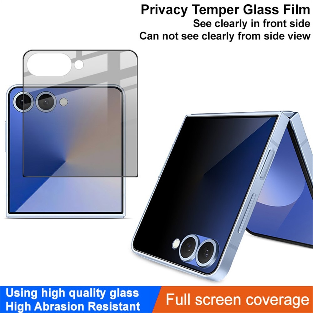 Protection d'écran arriere en verre trempé de confidentialité Samsung Galaxy Z Flip 7