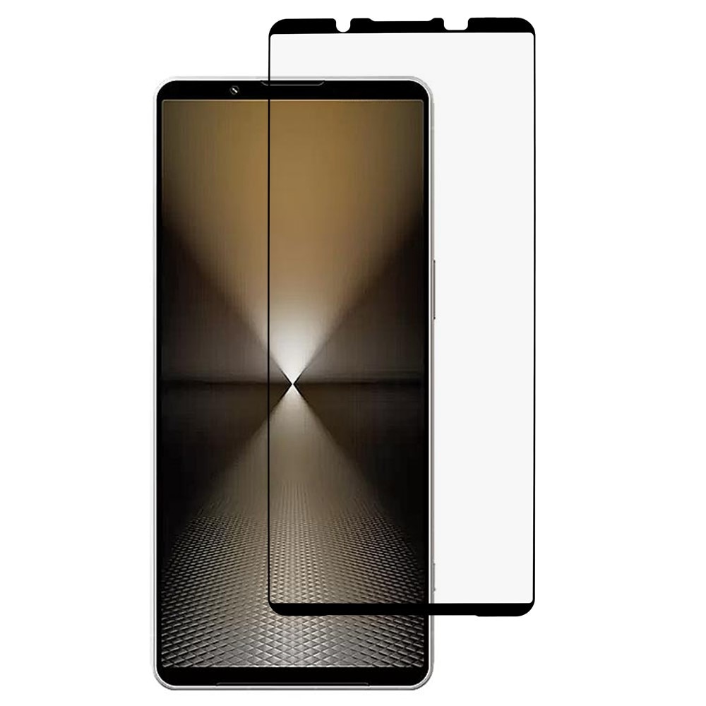 Protecteur d'écran complet verre trempé Sony Xperia 1 VII, noir