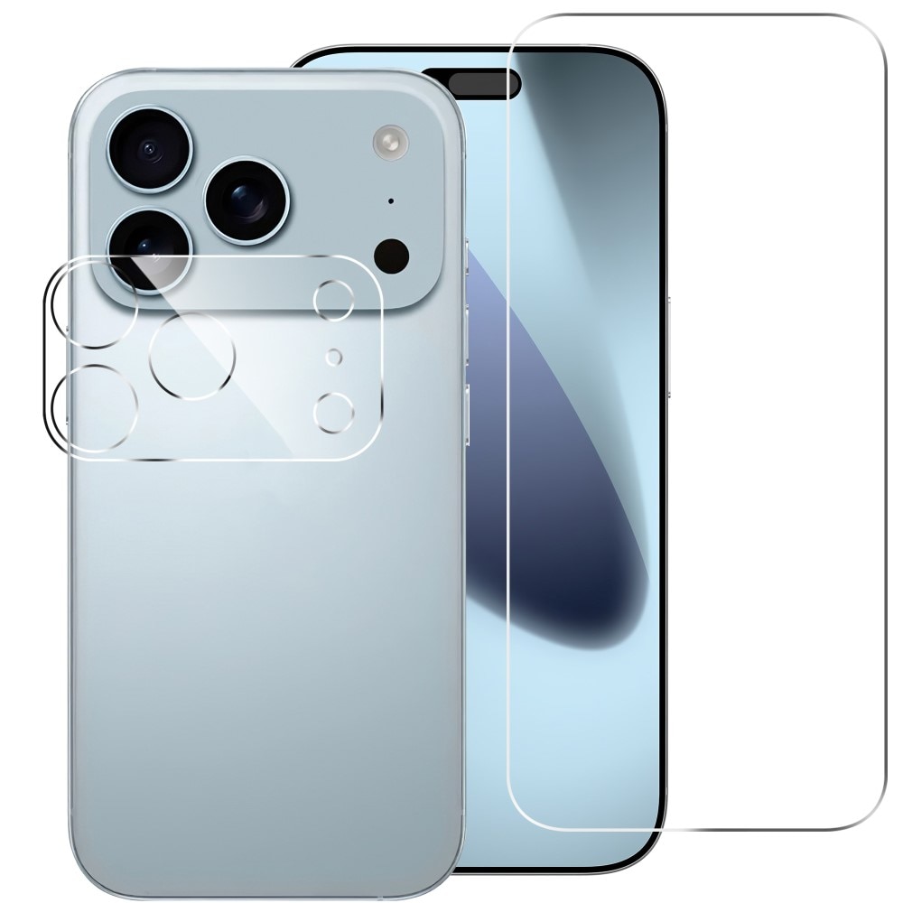 Protecteur d'écran et de caméra verre trempé iPhone 17 Pro Max