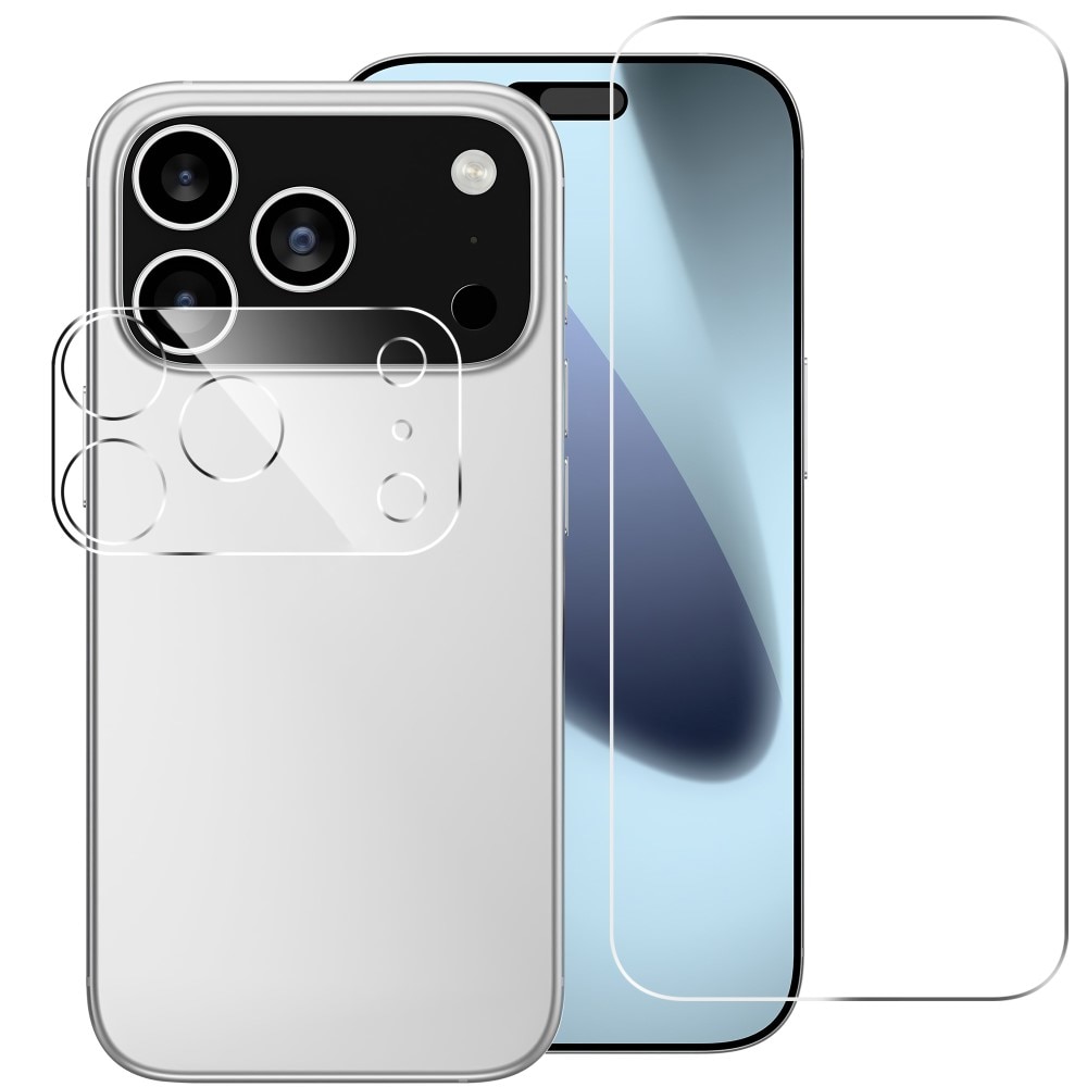 Protecteur d'écran et de caméra verre trempé iPhone 17 Pro