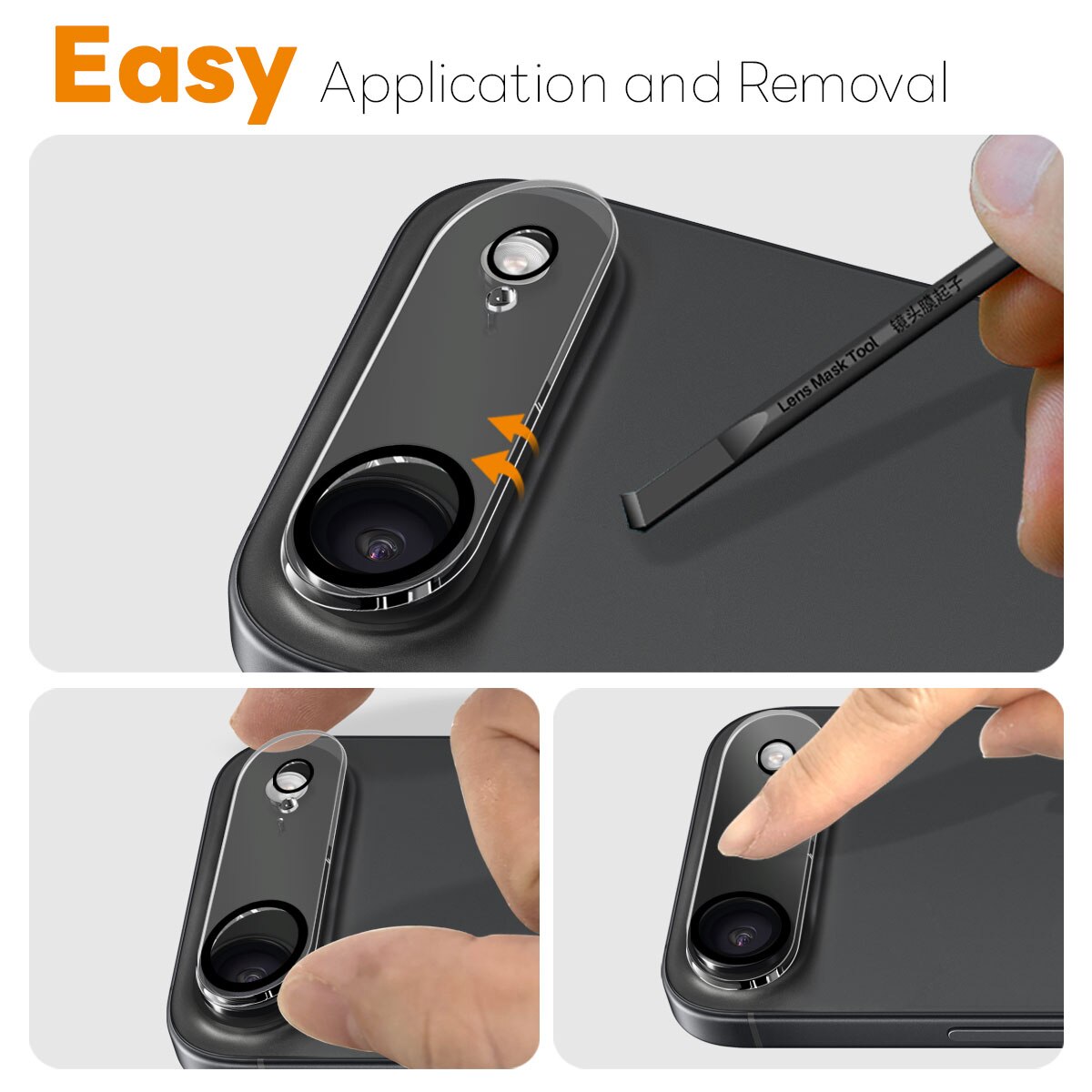 Protecteur d'objectif verre trempé iPhone 17 Air (2 pièces)