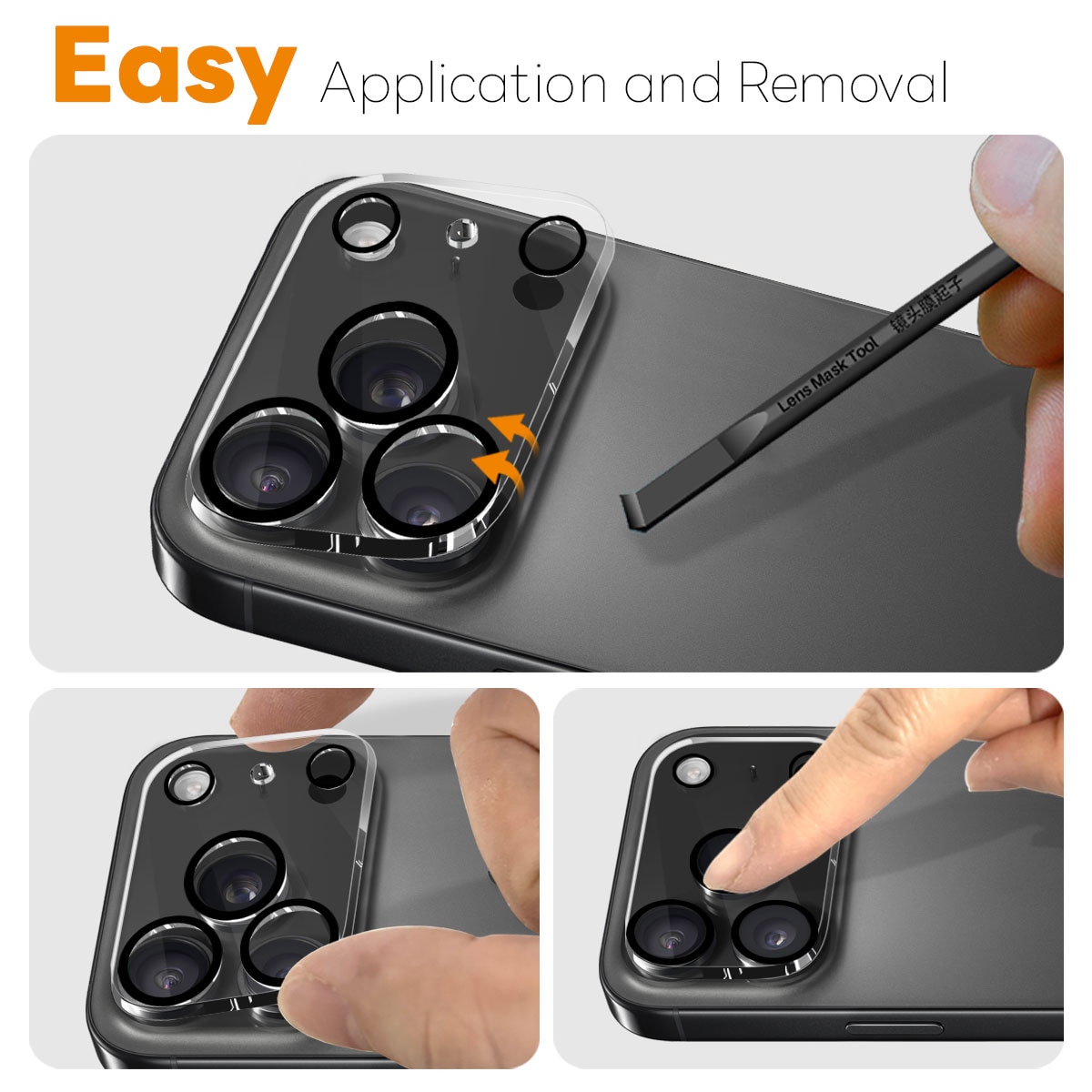 Protecteur d'objectif verre trempé iPhone 17 Pro (2 pièces)