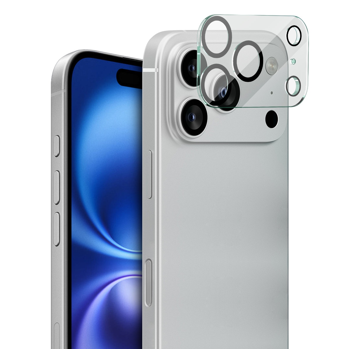 Protecteur de lentille en verre trempé 0,2 mm iPhone 17 Pro Max, Transparent