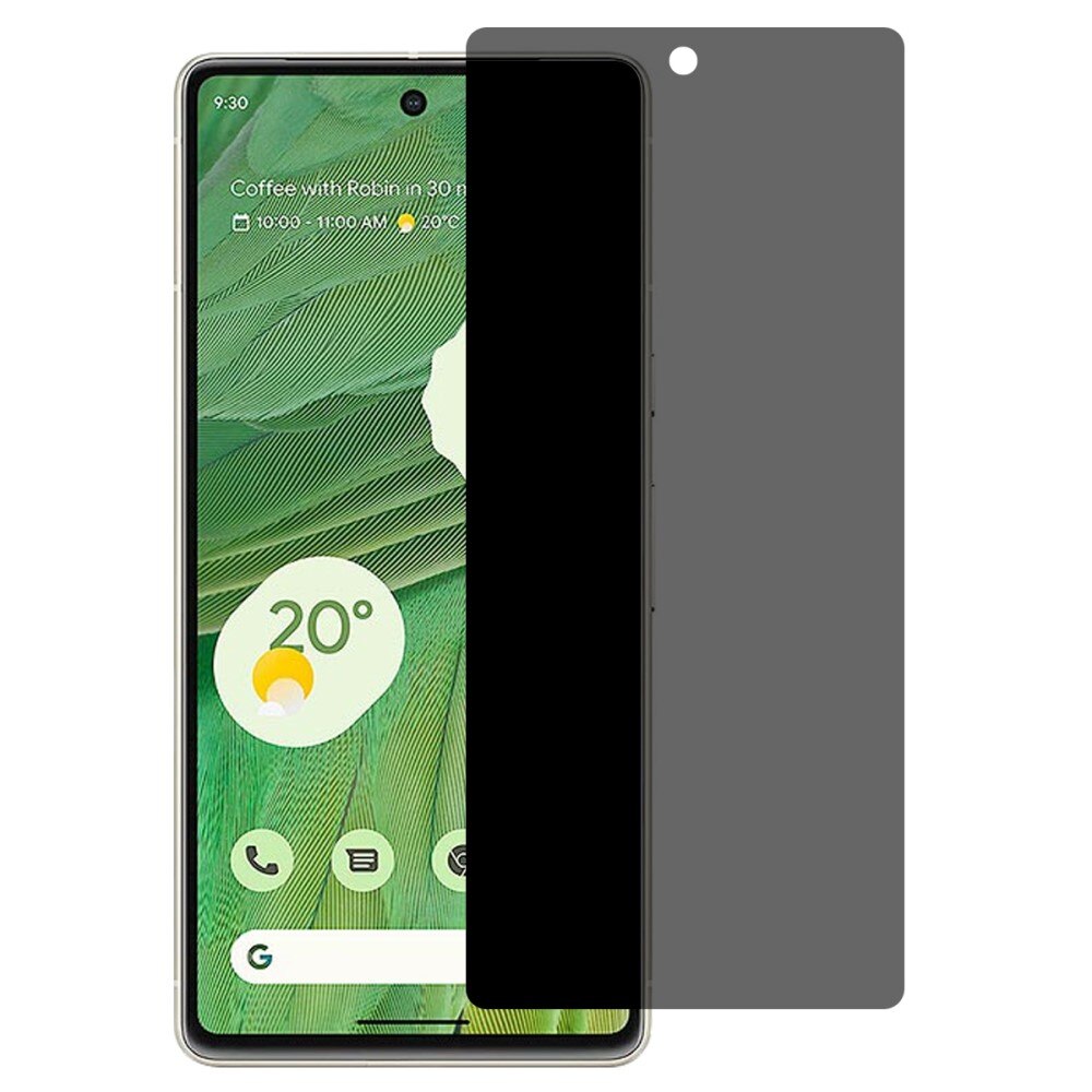 Protecteur d'écran de confidentialité en verre trempé Google Pixel 7 Noir