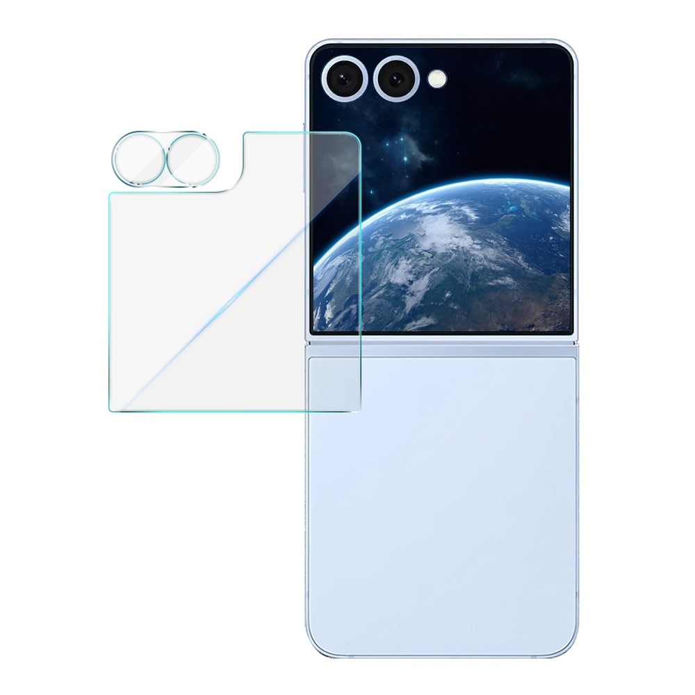 Protecteur d'objectif + Protection d'écran arriere en verre trempé Samsung Galaxy Z Flip 7 Transparent