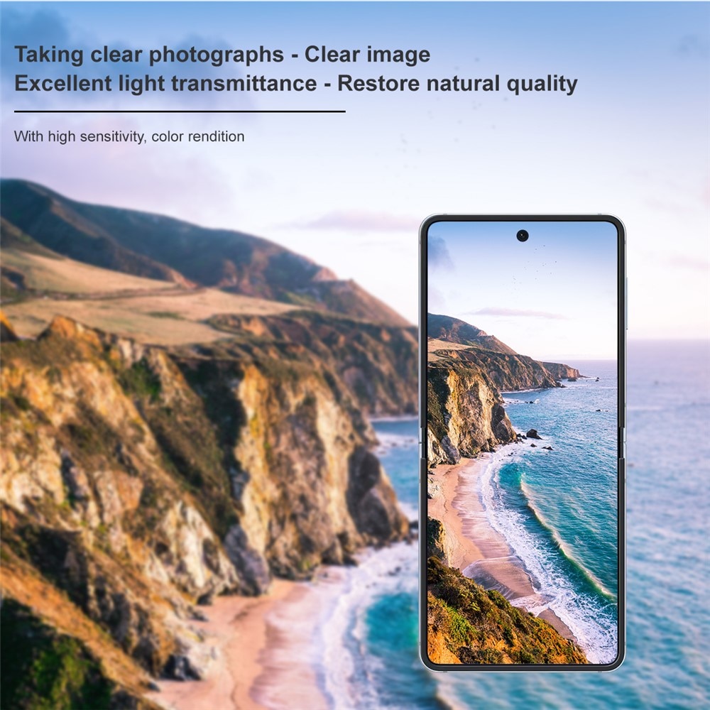 Protecteur d'objectif + Protection d'écran arriere en verre trempé Samsung Galaxy Z Flip 7 Transparent