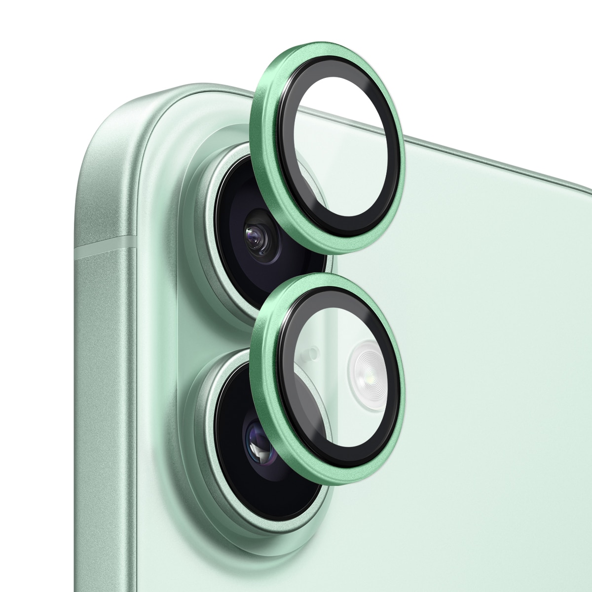 Protecteur d'objectif aluminium verre trempé iPhone 17 Vert