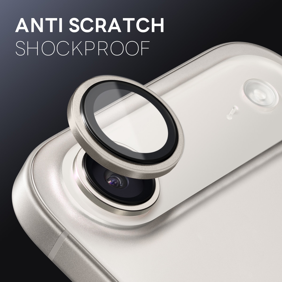 Protecteur d'objectif aluminium verre trempé iPhone 17 Air Gris
