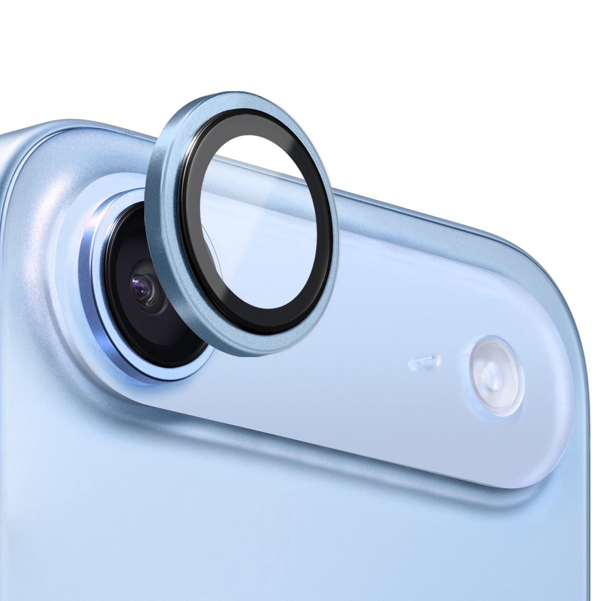 Protecteur d'objectif aluminium verre trempé iPhone 17 Air Bleu