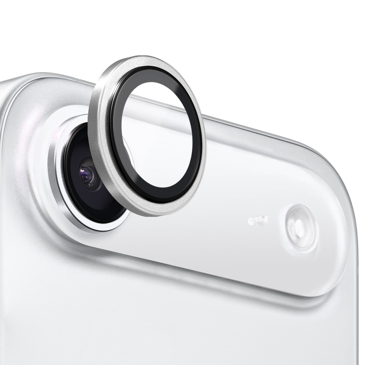 Protecteur d'objectif aluminium verre trempé iPhone 17 Air Argent