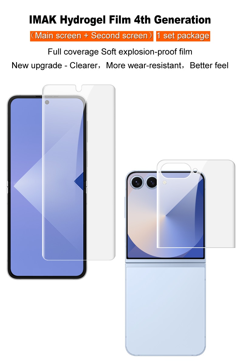 Protecteur d'écran complet hydrogel Samsung Galaxy Z Flip 7