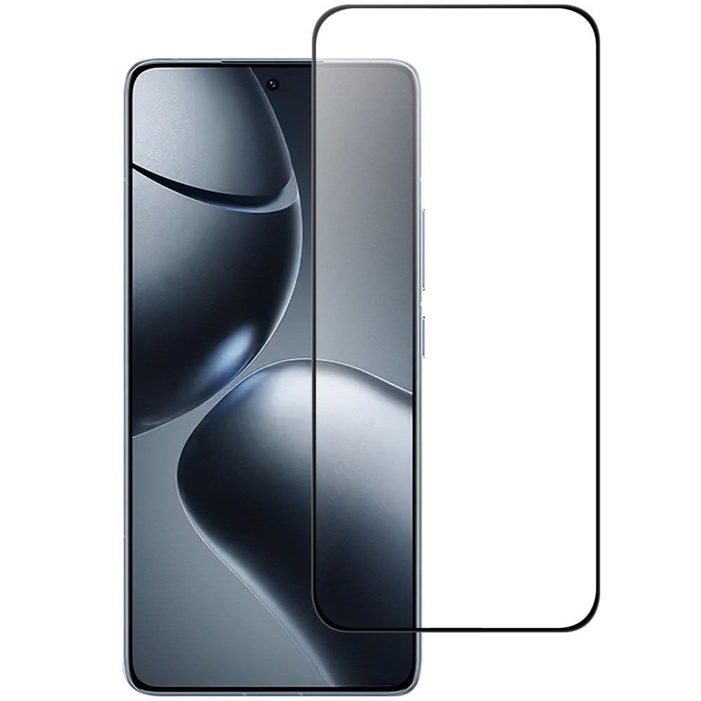 Protecteur d'écran complet verre trempé Xiaomi 15T Pro, noir