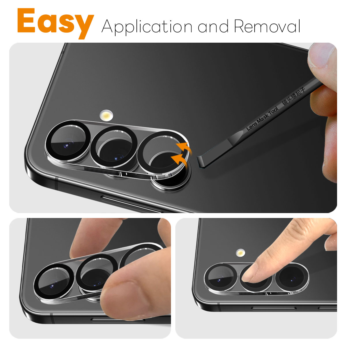 Protecteur d'objectif verre trempé Samsung Galaxy S25 FE (2 pièces)