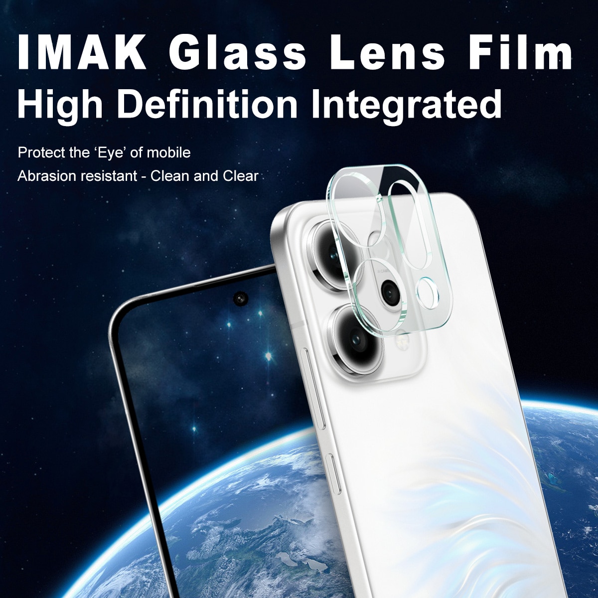Protecteur de lentille en verre trempé 0,2 mm Oppo Reno 14, Transparent