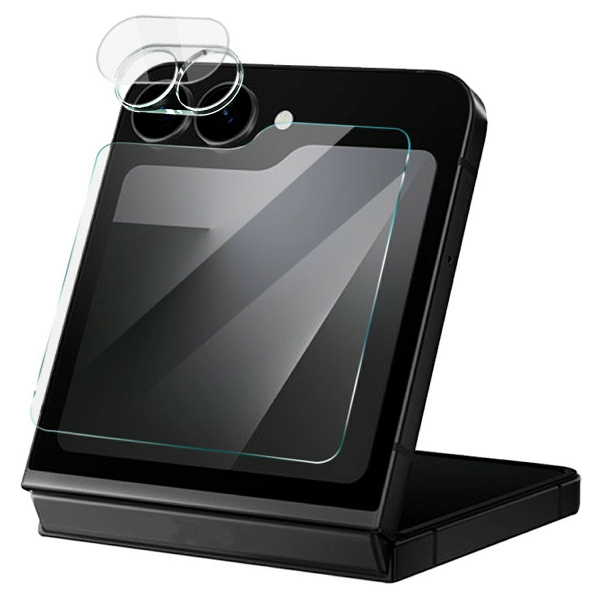 Protecteur d'objectif + Protection d'écran arriere en verre trempé Samsung Galaxy Z Flip 7 FE Transparent