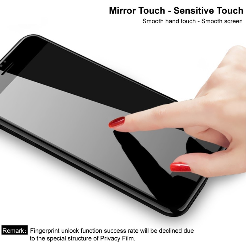 Protecteur d'écran complet de confidentialité en verre trempé iPhone 14 Pro Max noir