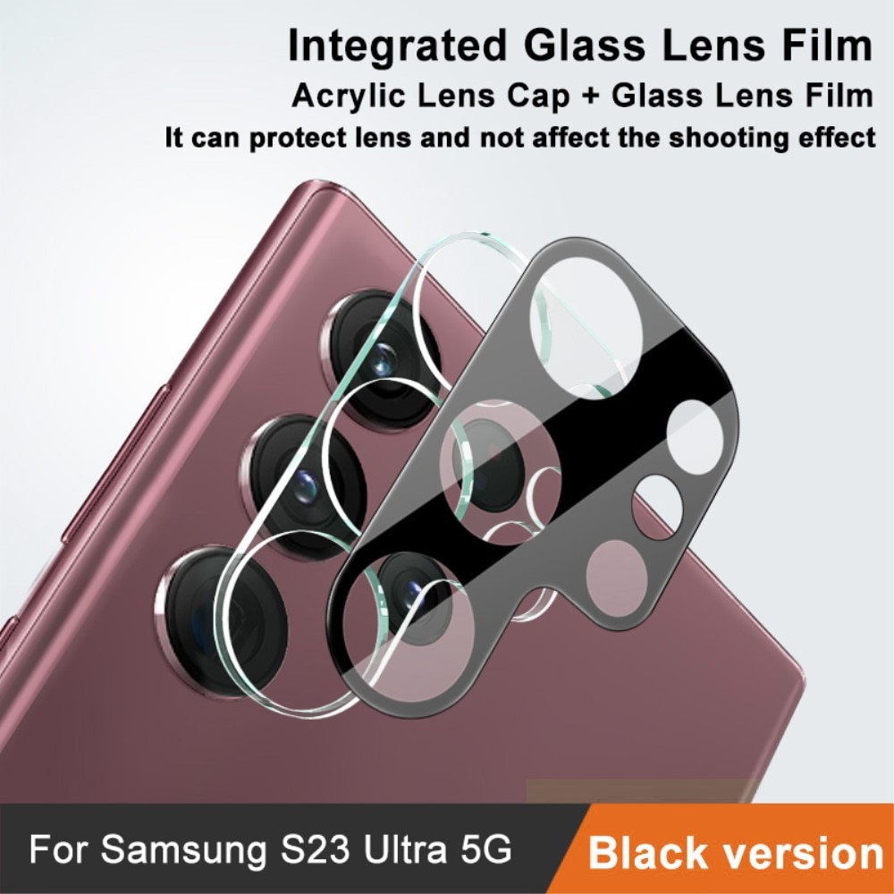 Protecteur de lentille en verre trempé 0,2 mm Samsung Galaxy S23 Ultra, noir