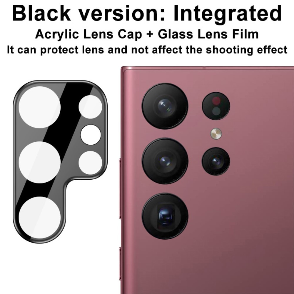 Protecteur de lentille en verre trempé 0,2 mm Samsung Galaxy S23 Ultra, noir