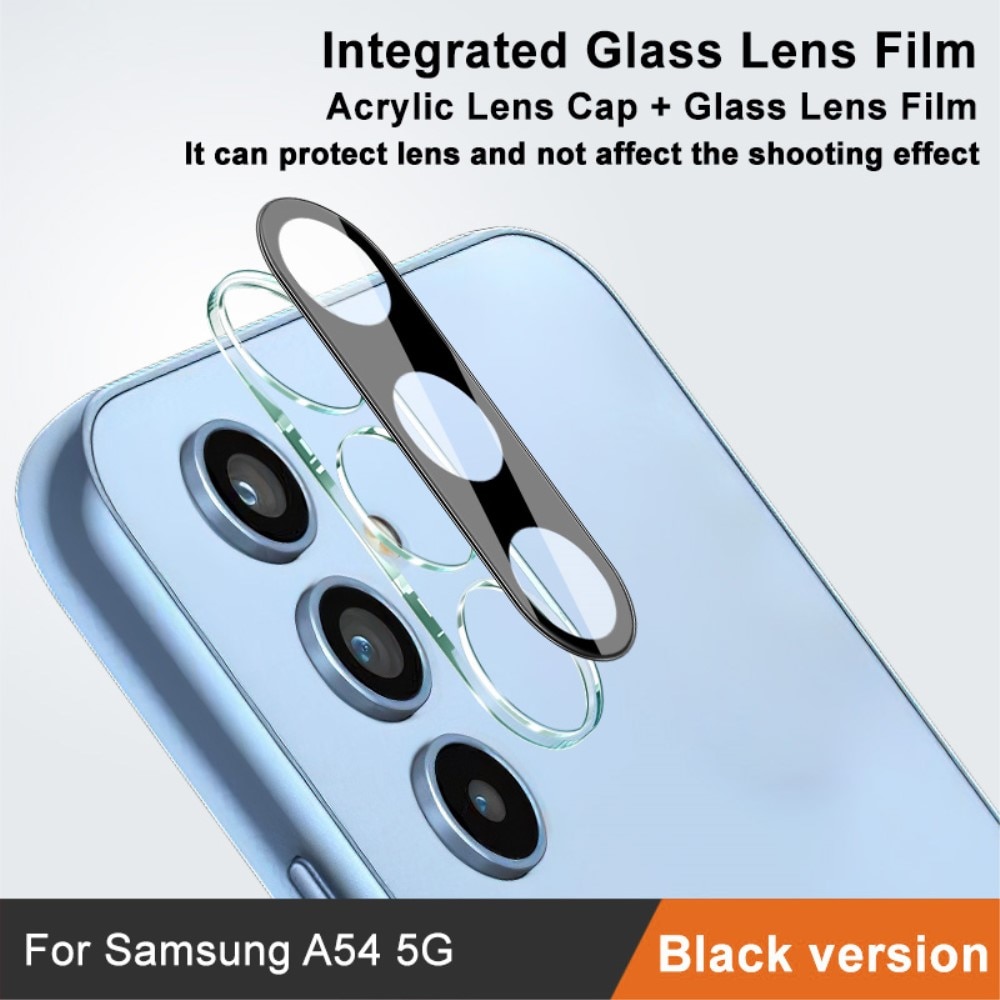 Protecteur de lentille en verre trempé 0,2 mm Samsung Galaxy A54, noir
