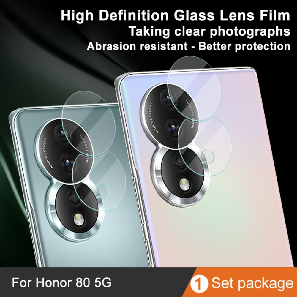 Protecteur de lentille en verre trempé 0,2 mm Honor 80, transparent
