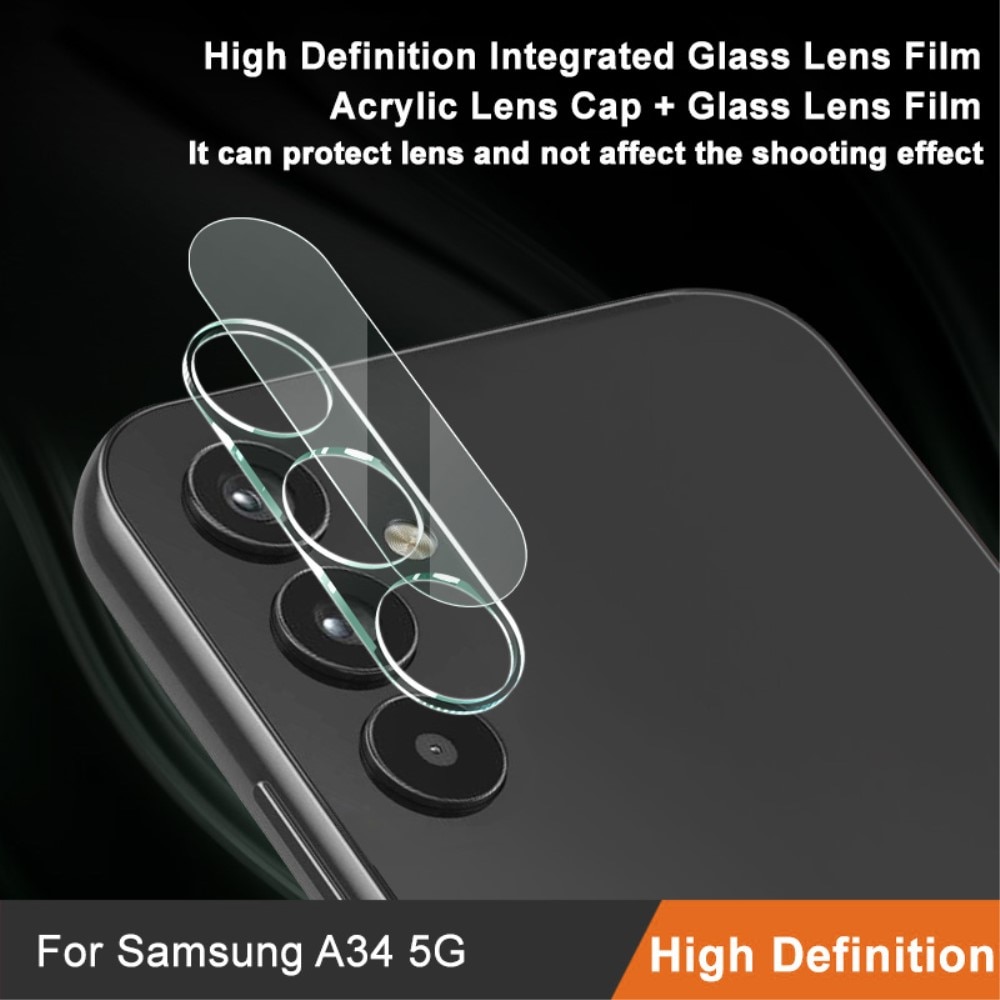 Protecteur de lentille en verre trempé 0,2 mm Samsung Galaxy A34, transparent