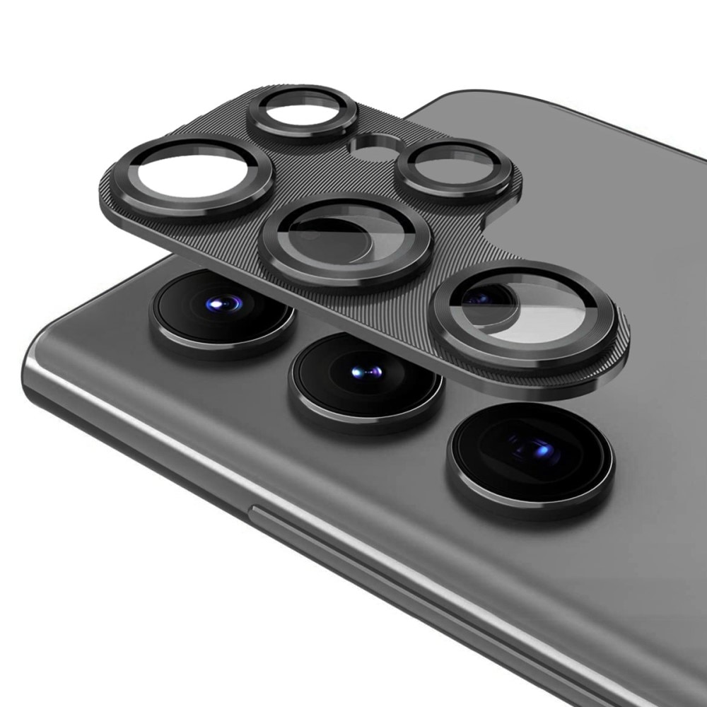 Caméra Protecteur Verre trempé Aluminium Samsung Galaxy S23 Ultra, noir