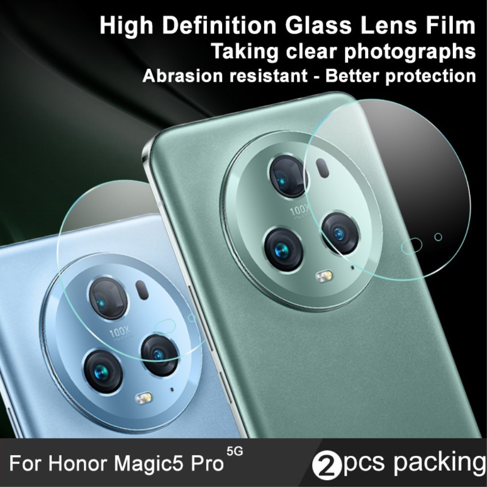 Protecteur de lentille en verre trempé 0,2 mm (2 pièces) Honor Magic5 Pro, transparent