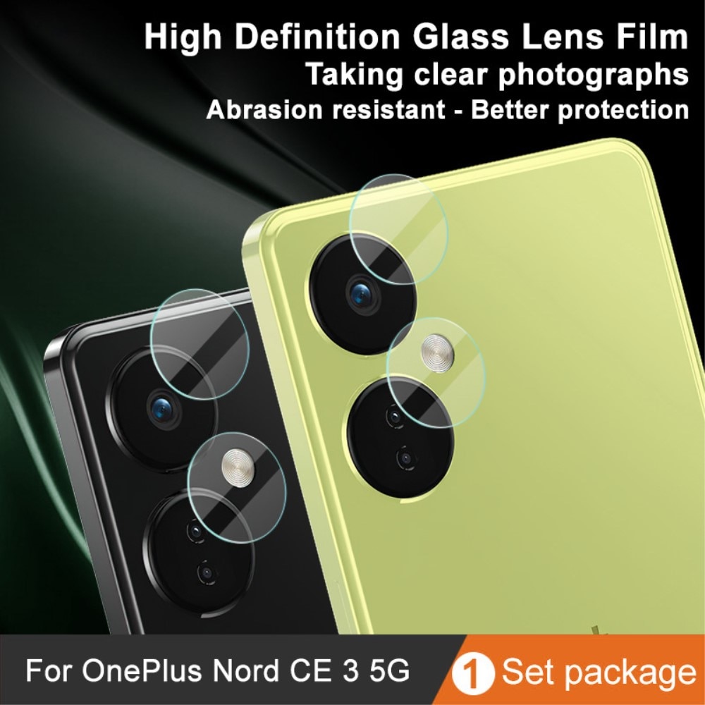 Protecteur de lentille en verre trempé 0,2 mm OnePlus Nord CE 3 Lite, transparent
