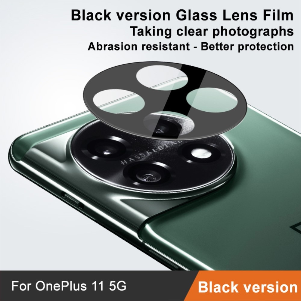 Protecteur de lentille en verre trempé 0,2 mm OnePlus 11, noir
