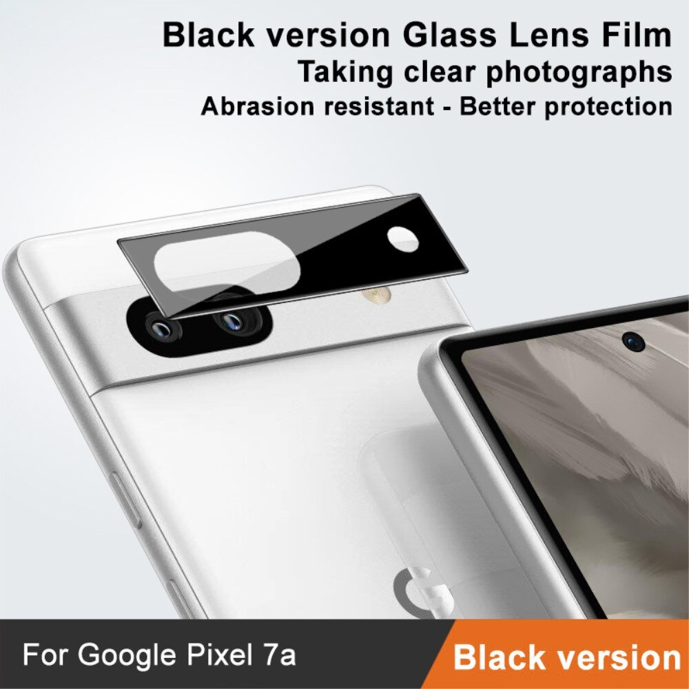 Protecteur de lentille en verre trempé 0,2 mm Google Pixel 7a, Noir