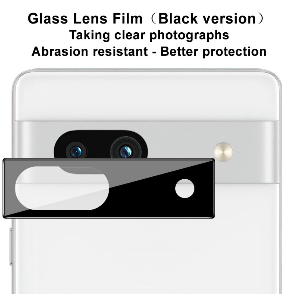 Protecteur de lentille en verre trempé 0,2 mm Google Pixel 7a, Noir