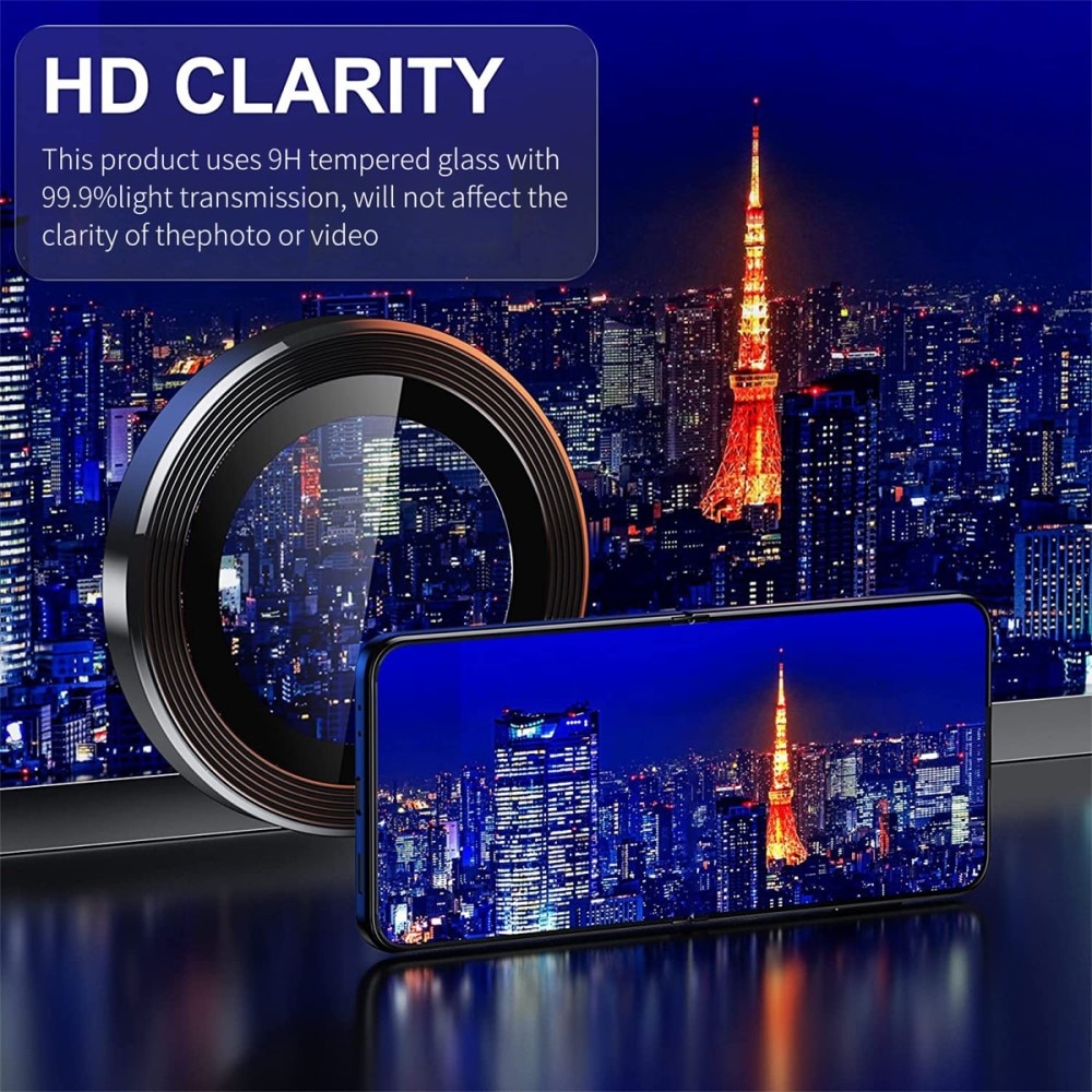 Protecteur d'objectif aluminium verre trempé Samsung Galaxy Z Flip 4, arc-en-ciel