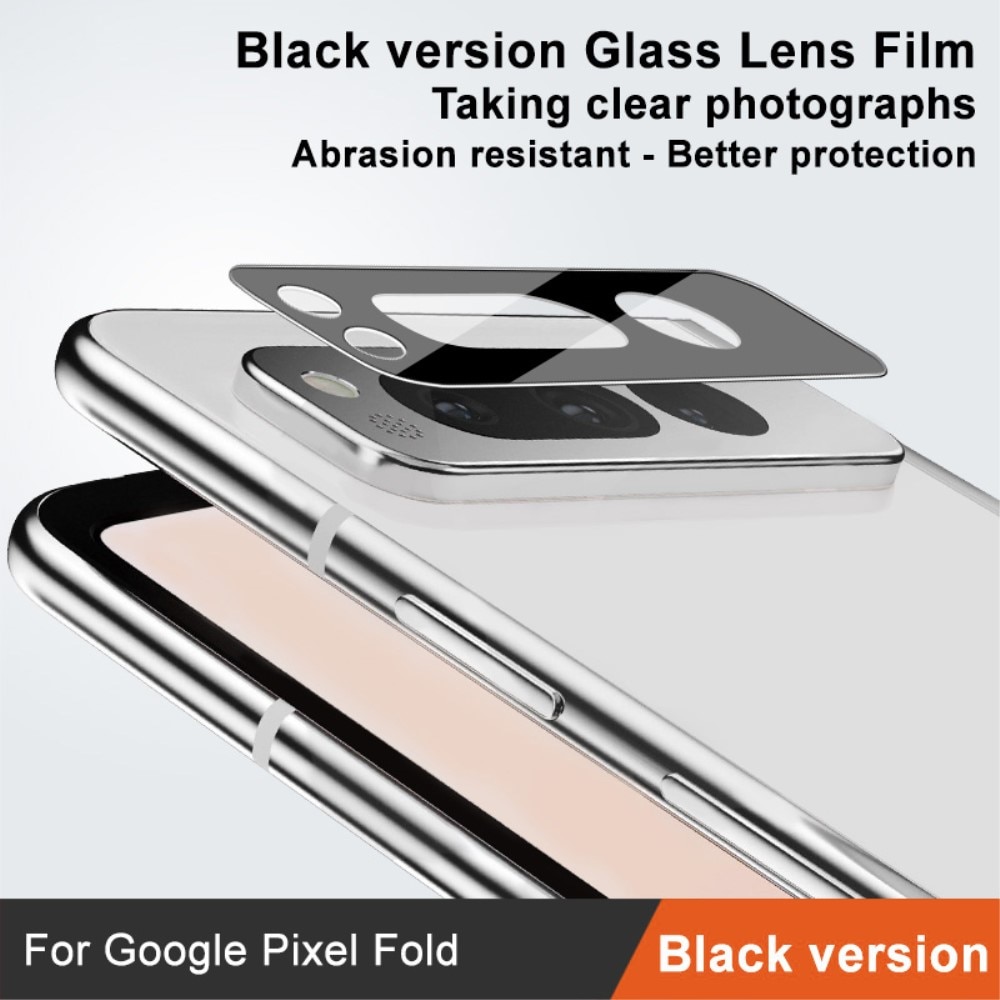 Protecteur de lentille en verre trempé 0,2 mm Google Pixel Fold, noir