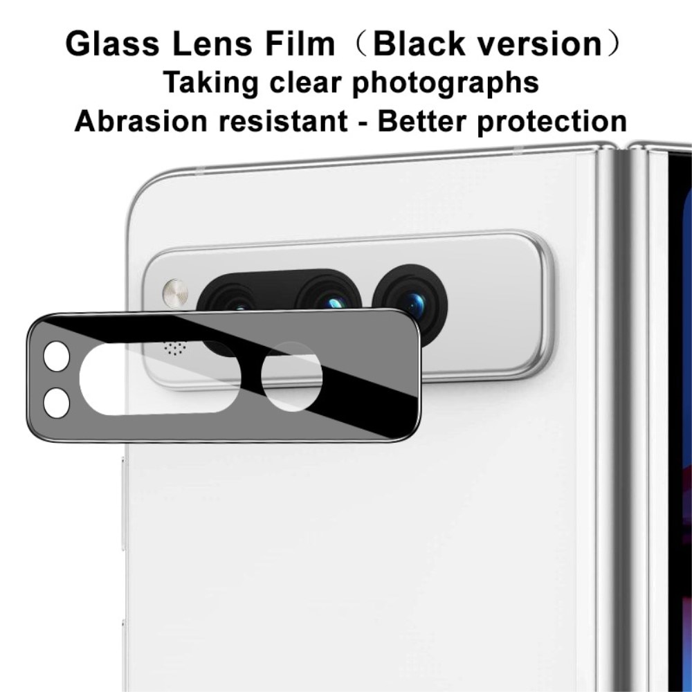 Protecteur de lentille en verre trempé 0,2 mm Google Pixel Fold, noir