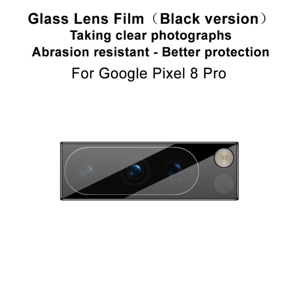 Protecteur de lentille en verre trempé 0,2 mm Google Pixel 8 Pro, noir