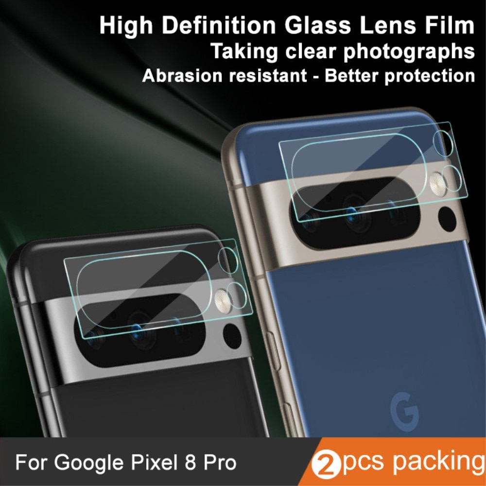 Caméra Protecteur en verre trempé 0,2 mm (2 pièces) Google Pixel 8 Pro, transparent