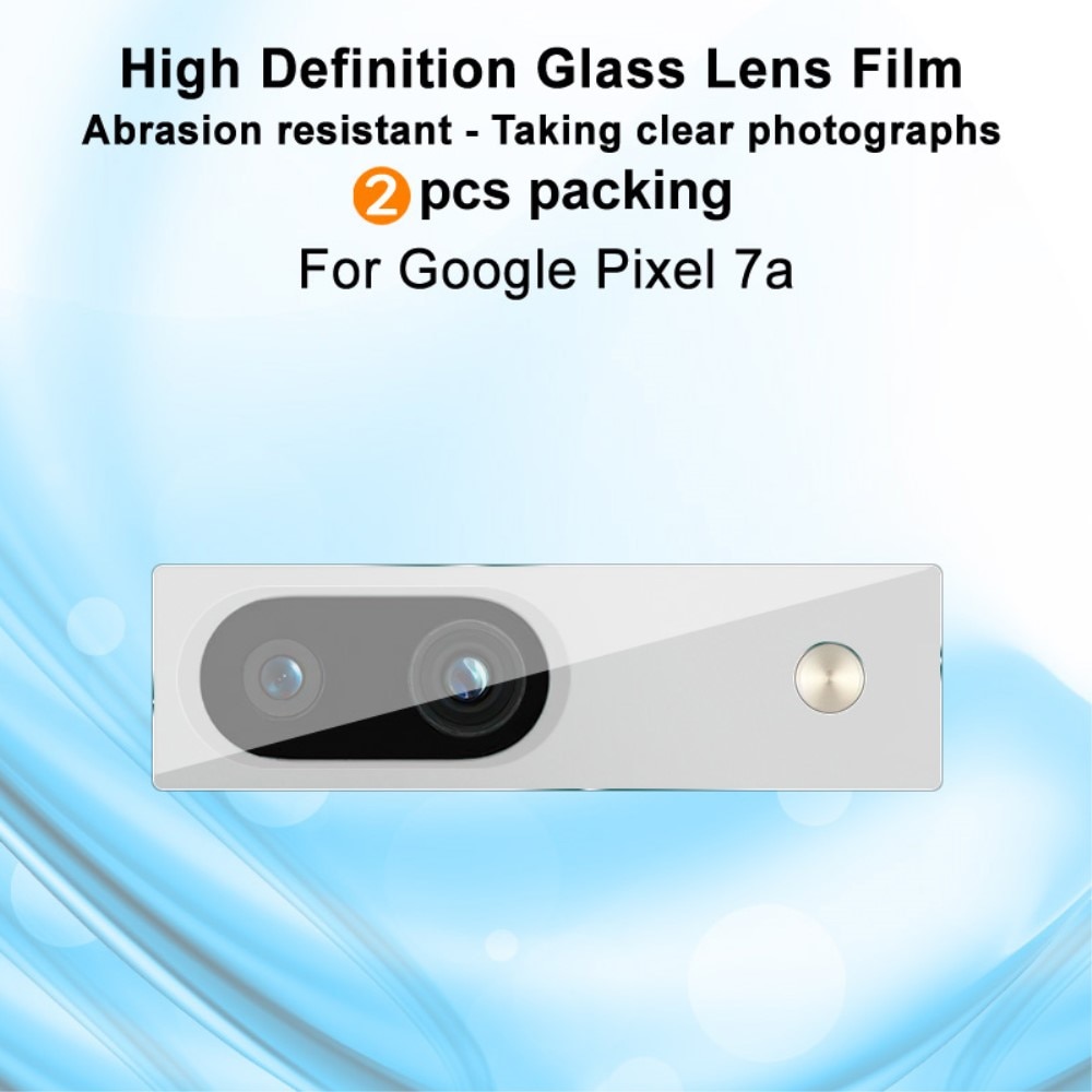 Protecteur de lentille en verre trempé 0,2 mm (2 pièces) Google Pixel 7a, transparent