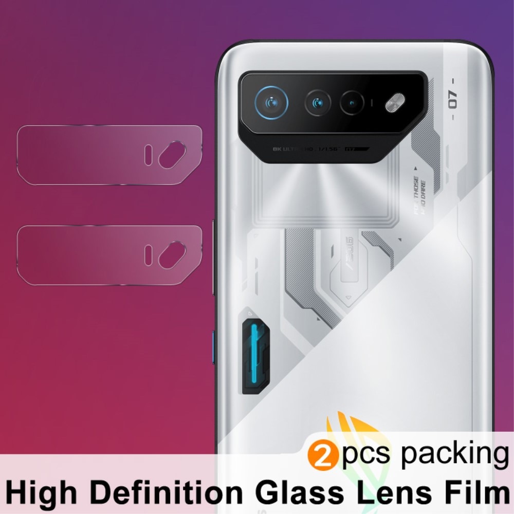 Protecteur de lentille en verre trempé 0,2 mm (2 pièces) Asus ROG Phone 7, transparent