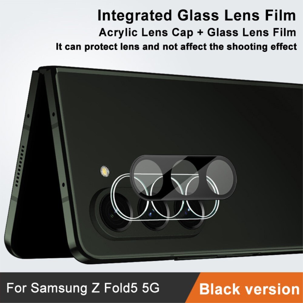 Protecteur de lentille en verre trempé 0,2 mm Samsung Galaxy Z Fold 5, Noir