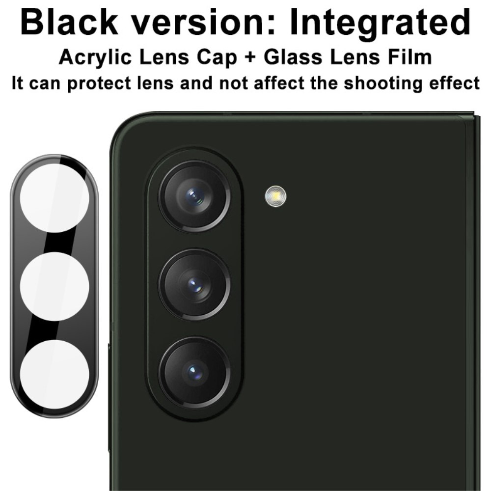 Protecteur de lentille en verre trempé 0,2 mm Samsung Galaxy Z Fold 5, Noir