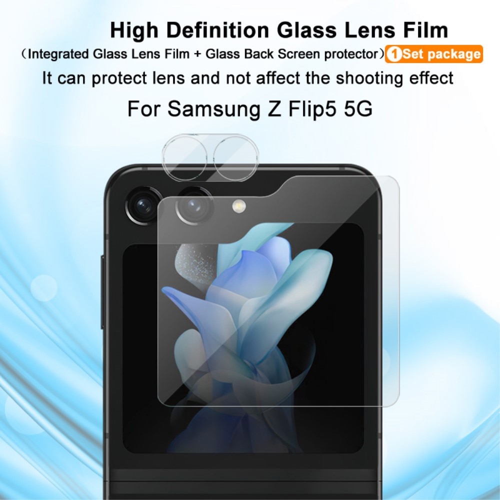 Protecteur d'objectif + Protection d'écran arriere en verre trempé Samsung Galaxy Z Flip 5