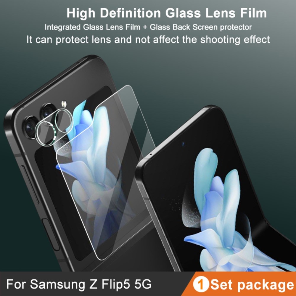 Protecteur d'objectif + Protection d'écran arriere en verre trempé Samsung Galaxy Z Flip 5