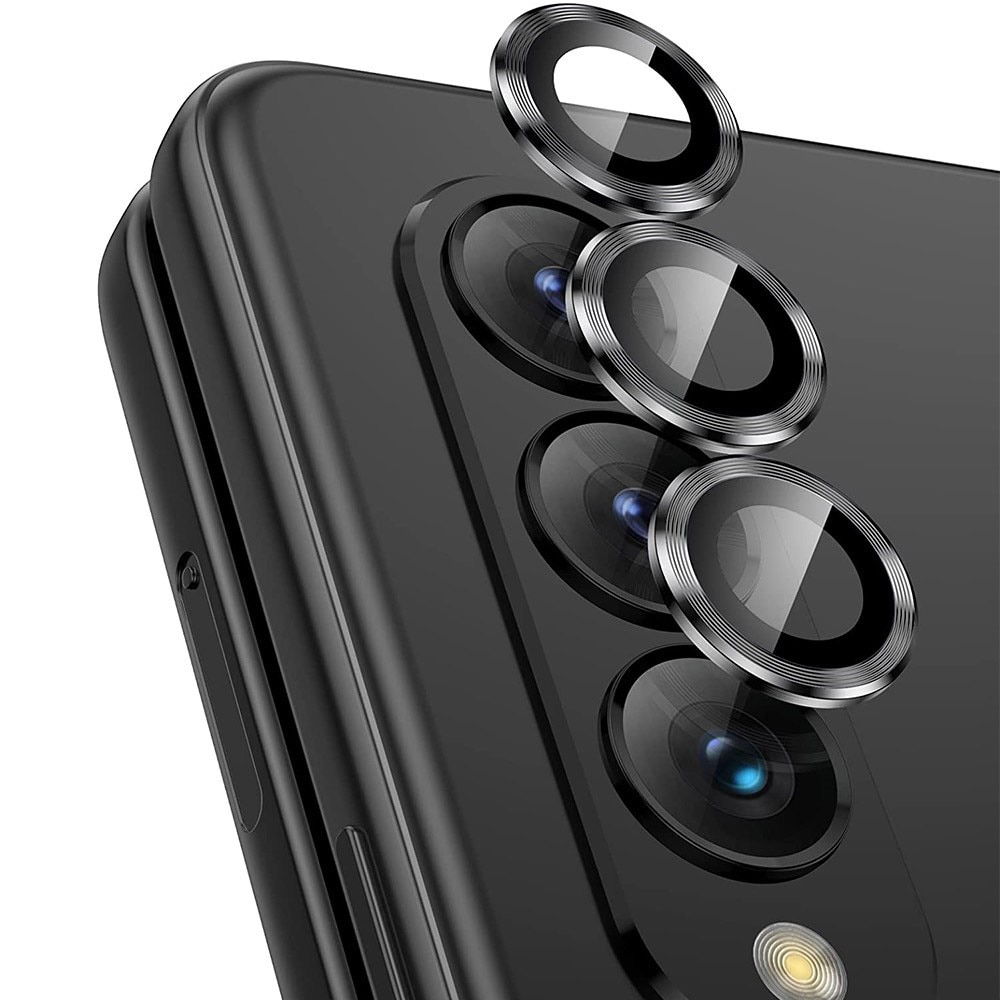 Protecteur d'objectif aluminium verre trempé Samsung Galaxy Z Fold 5, noir